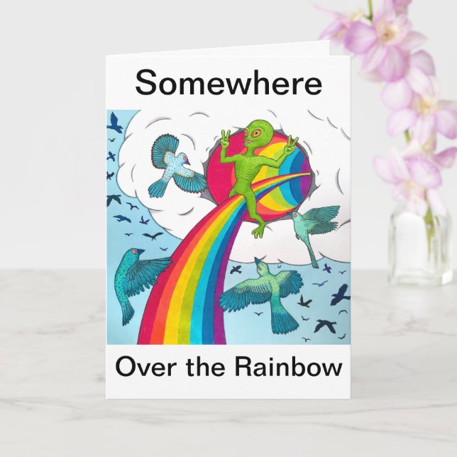 Somewhere Over the Rainbow  Card (Orchid)
