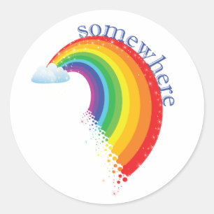 Somewhere Over the Rainbow Classic Round Sticker