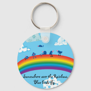 Somewhere over the rainbow key ring