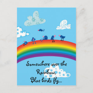 Somewhere over the rainbow postcard