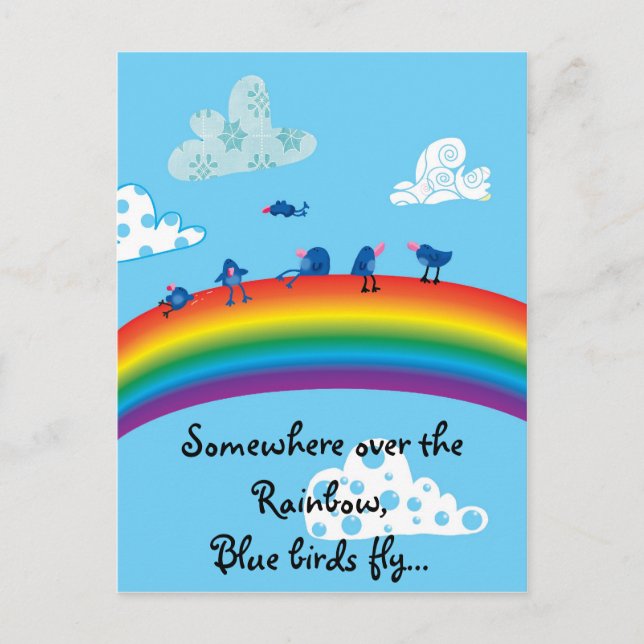 Somewhere over the rainbow postcard (Front)