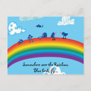 Somewhere over the rainbow postcard