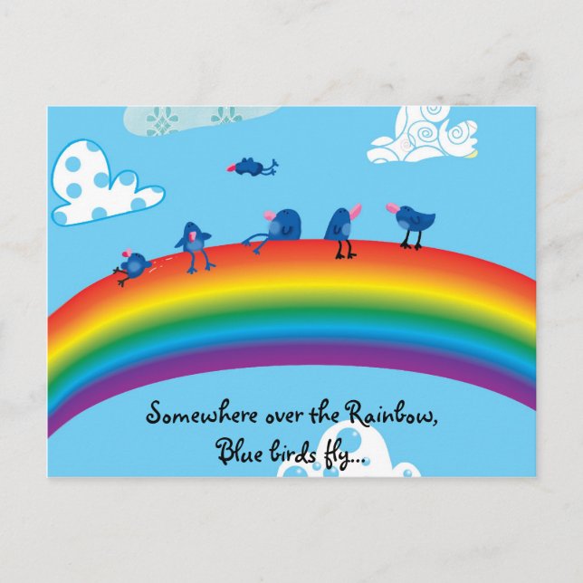 Somewhere over the rainbow postcard (Front)