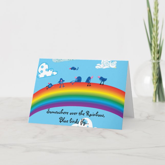 Somewhere over the rainbow thank you card (Front)