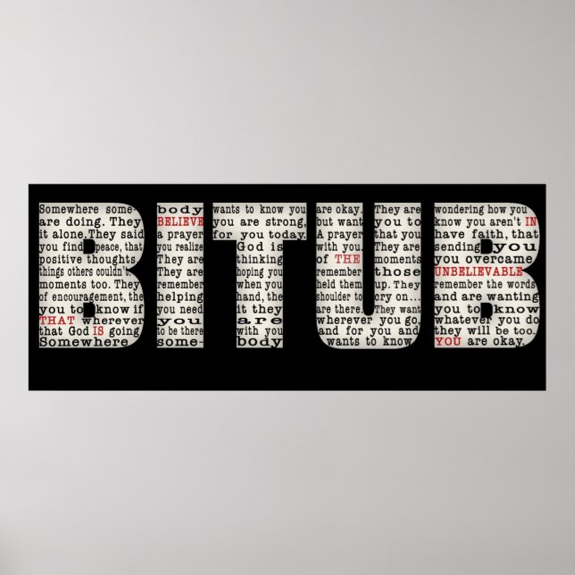 Somewhere Somebody (BITUB) Poster (Front)