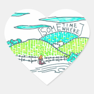 Somewhere / Sometime Heart Sticker