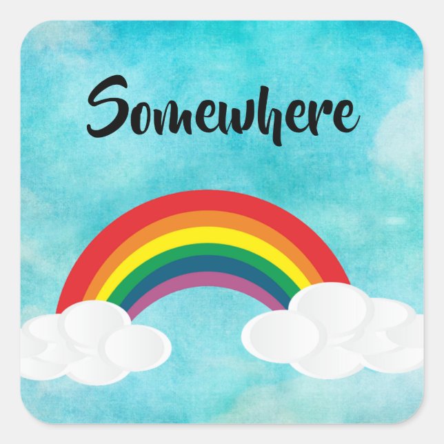 Somewhere Square Sticker (Front)