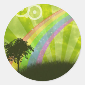 Somewhere Under the Rainbow Classic Round Sticker