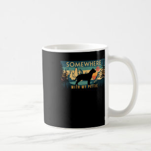 Somewhere With My Pittie Vintage Hiking Camping Gi Coffee Mug