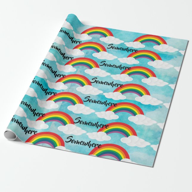 Somewhere Wrapping Paper (Unrolled)