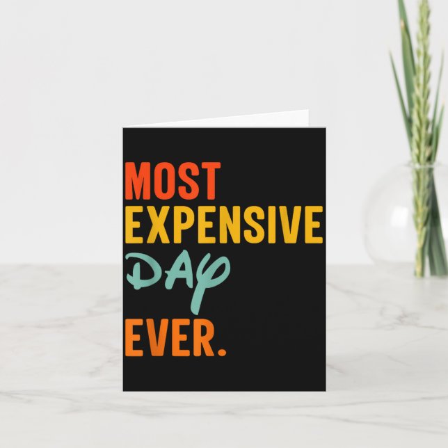 Sommas Most Expensive Day Ever Funny Family Vacati Card (Front)