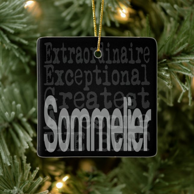 Sommelier Extraordinaire Ceramic Ornament (Tree)