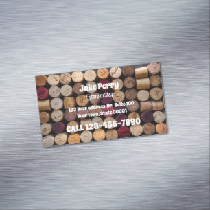 Sommelier Liquor Store Magnetic Business Card