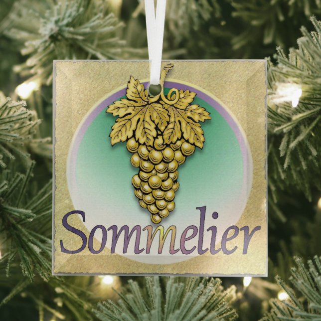 Sommelier Symbol Glass Ornament (Insitu)