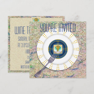 Sommelier Symbol Wine Tasting Invitation