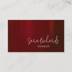 Sommelier Wine Connoiseur Business Card