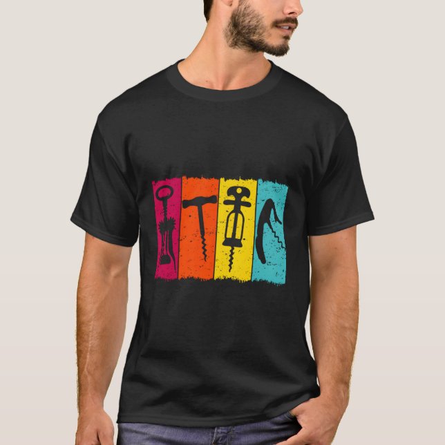 Sommelier Wine Drinking Tasting Corkscrew Wine Ope T-Shirt (Front)