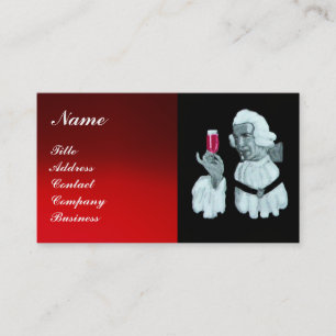 SOMMELIER WINE TASTING  PARTY,RED WAX SEAL BUSINESS CARD