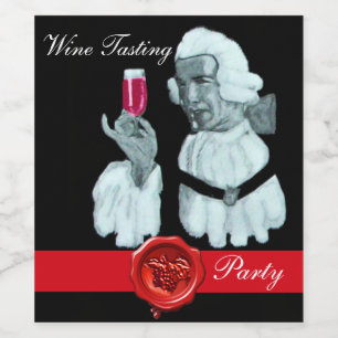 SOMMELIER WINE TASTING  PARTY,RED WAX SEAL LABEL