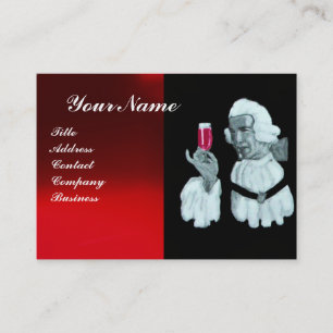 SOMMELIER WINE TASTING  PARTY,RED WAX SEAL,Pearl Business Card