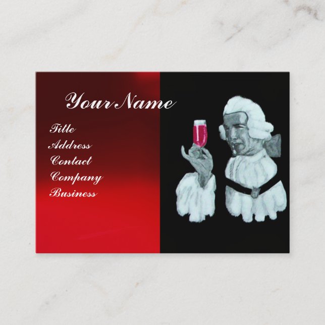 SOMMELIER WINE TASTING  PARTY,RED WAX SEAL,Pearl Business Card (Front)