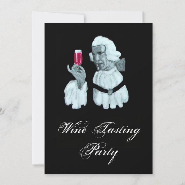 SOMMELIER WINE TASTING PARTY ,White Champagne Invitation (Front)