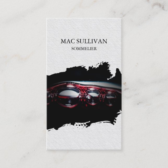 Sommelier Winery Alcohol Business Card (Front)