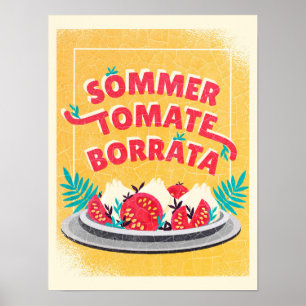 Sommer Tomate Borratta Poster