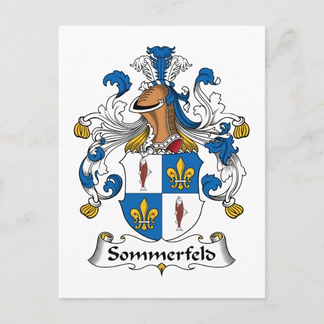 Sommerfeld Family Crest Postcard (Front)