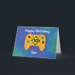 Son 10 Year Old Birthday Gamer Controller Card<br><div class="desc">Whenever he gets the time,  your son will surely be seen playing with his favourite video game. Now is the best time to have a bit of fun with him as he celebrates his 10th birthday. Give him this game controller card that shares a fun birthday message for him.</div>
