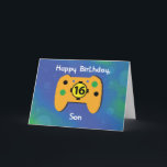 Son 16 Year Old Birthday Gamer Controller Card<br><div class="desc">Wish a great guy a great birthday. And if that great guy happens to be your handsome son then this would be a great card to give. For a video game hobbyist like him,  this card would be like treasure.</div>