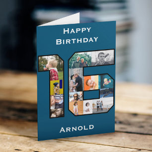 Son 16th Birthday Photo Card