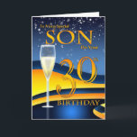 Son 30th Birthday Greeting Card  Special Son<br><div class="desc">A modern trendy card for Son's 30th Birthday</div>