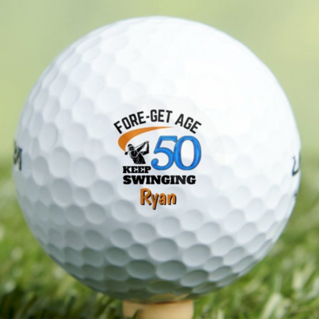 Son 50th Birthday Gift Funny FORE-get Age Golf Balls (Creator Uploaded)