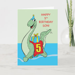 Son, 5th Birthday Dinosaur Card