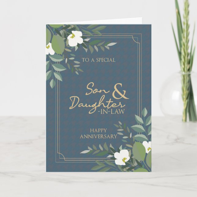Son and Daughter In Law Anniversary Card (Front)