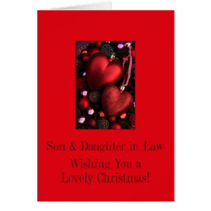 son and daughter in law Merry Christmas card
