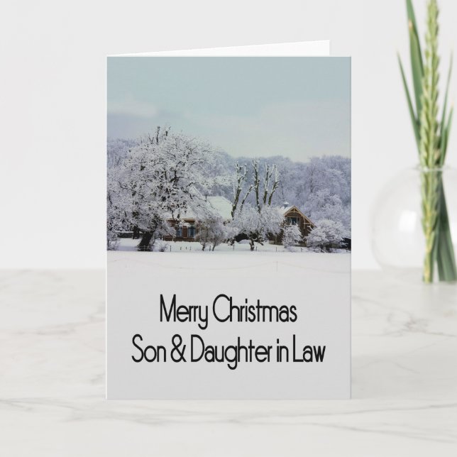 son and daughter in law Merry Christmas card (Front)