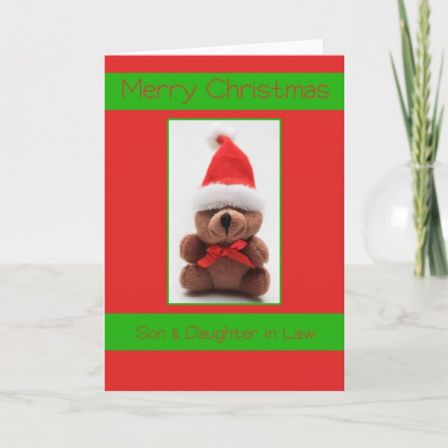 son and daughter in law Merry Christmas card (Front)