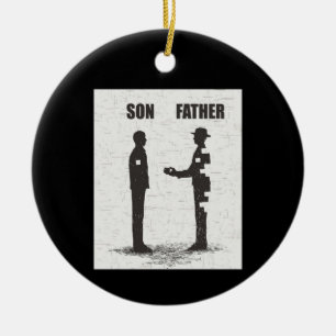 Son And Father Ceramic Tree Decoration