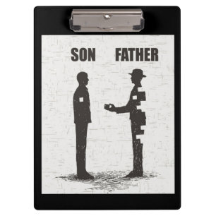 Son And Father Clipboard