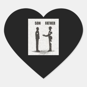 Son And Father Heart Sticker