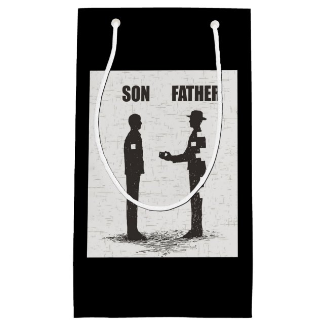 Son And Father Small Gift Bag (Front)
