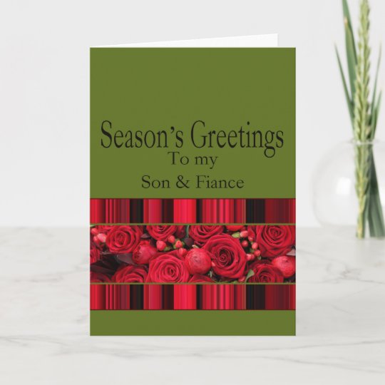son and fiance Merry Christmas card  Zazzle.co.uk