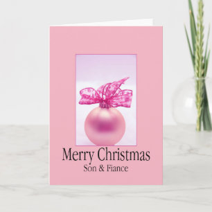 son and fiance Merry Christmas card