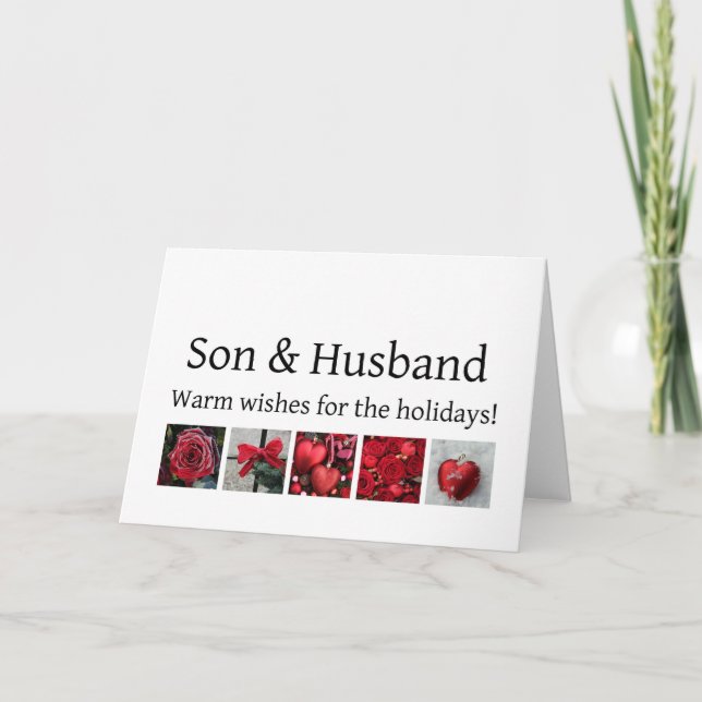 son and husband  Merry Christmas card (Front)