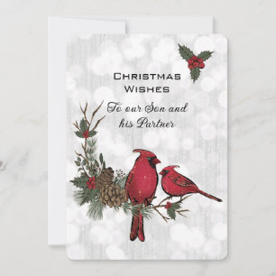 Son and Partner Red Cardinal Christmas
