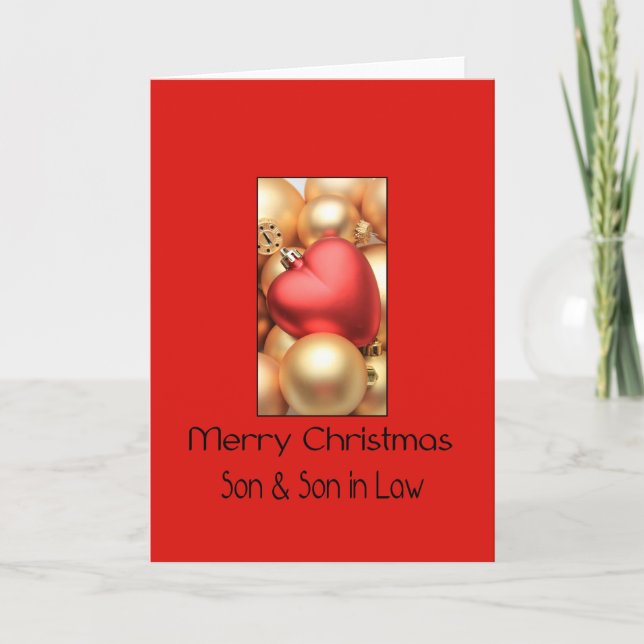son and son-in-law  Merry Christmas card (Front)