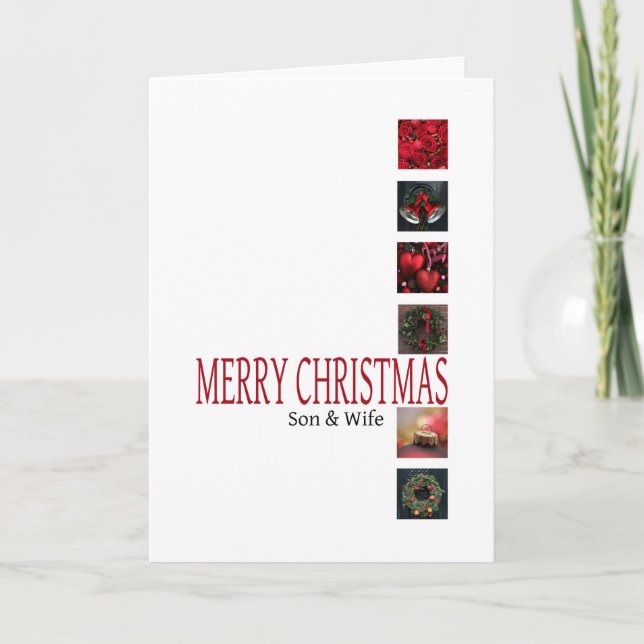 son and wife Merry Christmas card (Front)