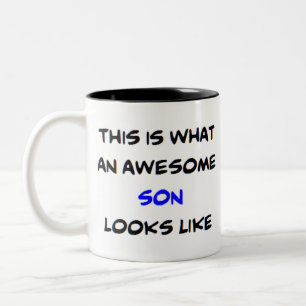 son, awesome Two-Tone coffee mug